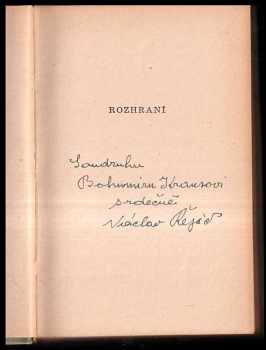 Václav Řezáč: Rozhraní