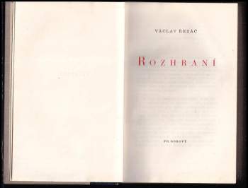 Václav Řezáč: Rozhraní