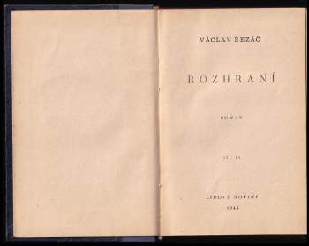 Václav Řezáč: Rozhraní