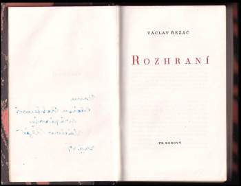 Václav Řezáč: Rozhraní