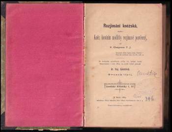 Pierre Chaignon: Rozjímání kněžská anebo kněz konáním modlitby rozjímavé posvěcený