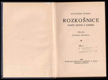 Alexandre Dumas: Rozkošnice