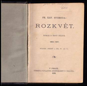 F. X Svoboda: Rozkvět