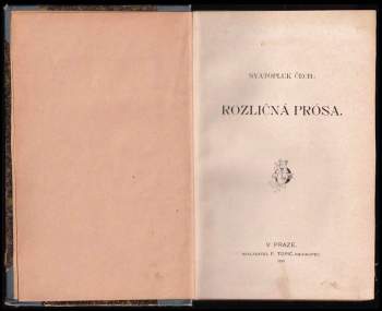 Svatopluk Čech: Rozličná prósa