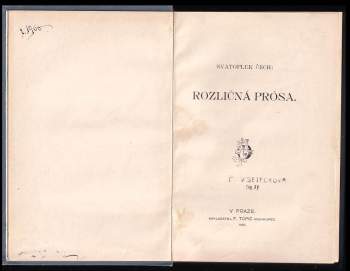 Svatopluk Čech: Rozličná prósa