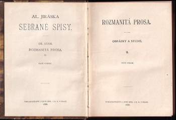 Alois Jirásek: Rozmanitá prosa