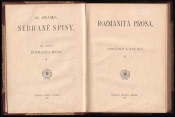 Alois Jirásek: Rozmanitá prosa