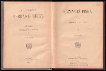 Alois Jirásek: Rozmanitá prosa