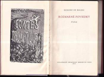 Honoré de Balzac: Rozmarné poviedky