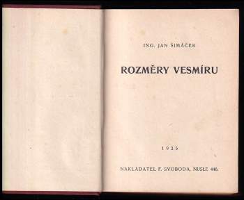 Jan Šimáček: Rozměry vesmíru