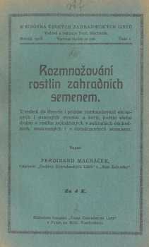 Rozmnožování rostlin zahradních semenem
