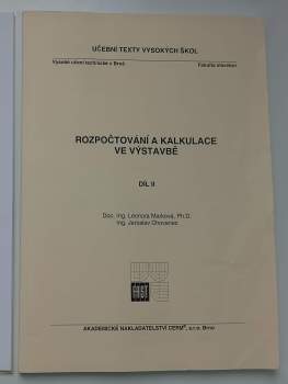 Jaroslav Chovanec: Rozpočtování a kalkulace ve výstavbě