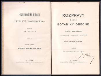 Antonín Vimmer: Rozpravy z oboru botaniky obecné