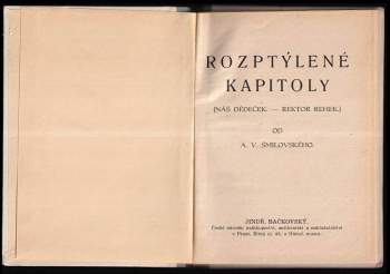 Alois Vojtěch Šmilovský: Rozptýlené kapitoly