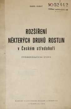 Rozšíření některých druhů rostlin v Českém středohoří