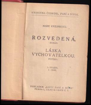 Marie Kyzlinková: Rozvedená
