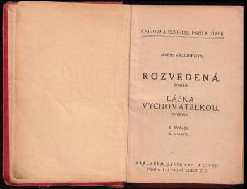 Marie Kyzlinková: Rozvedená
