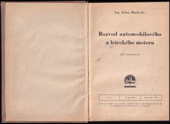 Július Mackerle: Rozvod automobilového a leteckého motoru