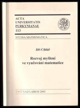 Rozvoj myšlení ve vyučování matematice