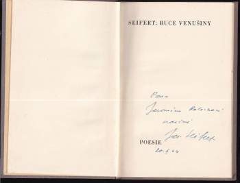 Jaroslav Seifert: Ruce Venušiny