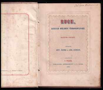 Antonín Čapek: Ruch - almanah omladiny českoslovanské - ročník druhý