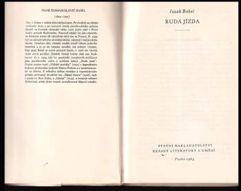Isaak Emmanuilovič Babel': Rudá jízda