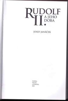 Josef Janáček: Rudolf II. a jeho doba