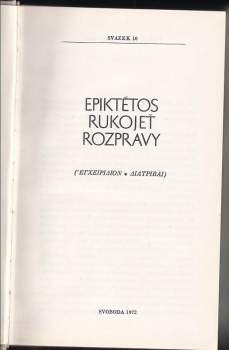 Epiktétos: Rukojeť - Rozpravy