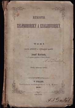 Rukopis zelenohorský a královédvorský