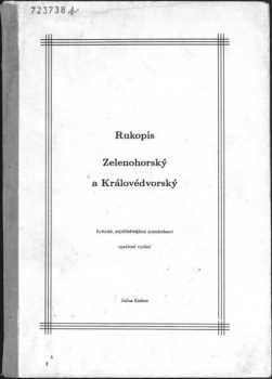 Rukopis Zelenohorský a Královédvorský