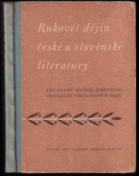 Rukověť dějin české a slovenské literatury pro II. ročník středních všeobecně vzdělávacích škol