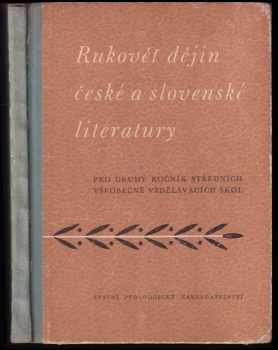 Rukověť dějin české literatury pro 1. ročník středních všeobecně vzdělávacích škol