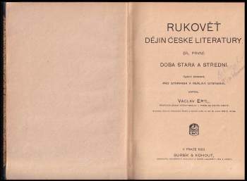 Václav Ertl: Rukověť dějin české literatury