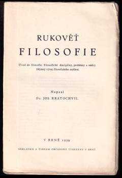 Josef Kratochvíl: Rukověť filosofie