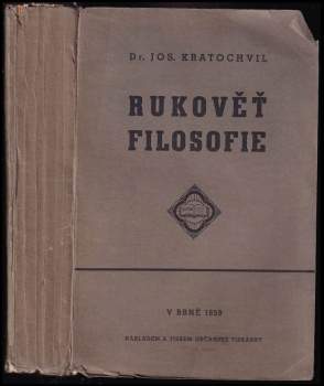 Josef Kratochvíl: Rukověť filosofie