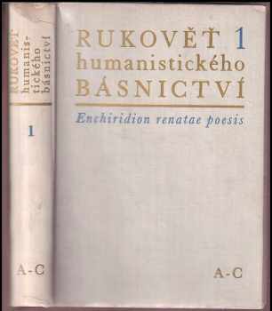 Rukověť humanistického básnictví v Čechách a na Moravě