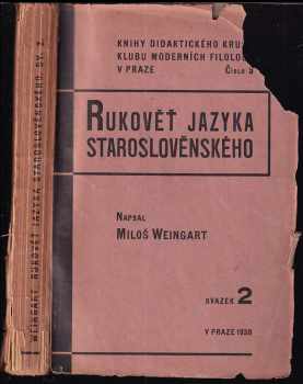 Rukověť jazyka staroslověnského