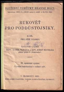 Karel Nohava: Rukověť pro poddůstojníky