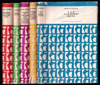 KOMPLET Karel Čapek 4X Hordubal ; Povětroň ; Obyčejný život + Válka s mloky + Povídky z jedné kapsy ; Povídky z druhé kapsy + Italské listy ; Anglické listy ; Výlet do Španěl ; Obrázky z Holandska