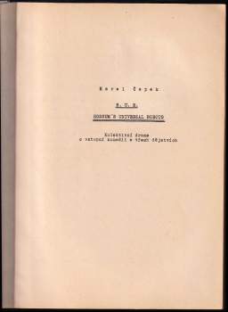 Karel Čapek: R.U.R