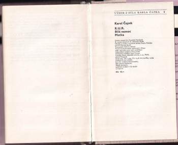 Karel Čapek: R.U.R. ; Bílá nemoc ; Matka