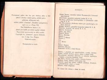 Karel Čapek: R.U.R. Rossum's Universal Robots