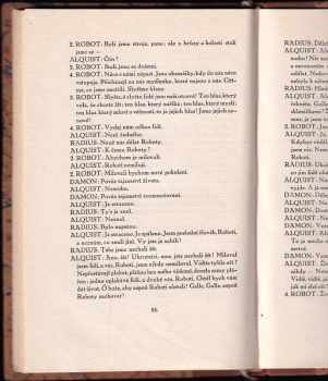 Karel Čapek: RUR Rossum's Universal Robots