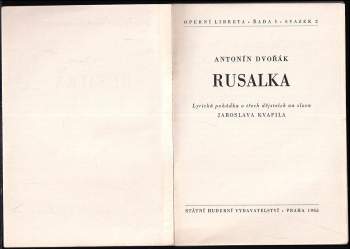 Antonín Dvořák: Rusalka