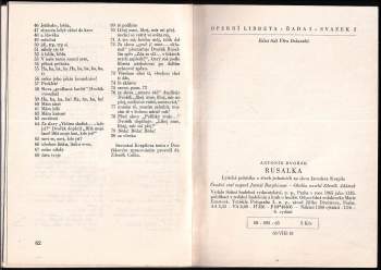 Antonín Dvořák: Rusalka