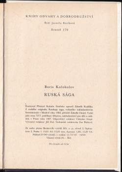 Boris Borisovič Kolokolov: Ruská sága