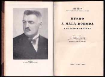 Jan Šeba: Rusko a Malá dohoda v politice světové