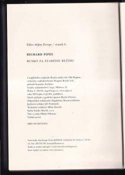Richard Pipes: Rusko za starého režimu