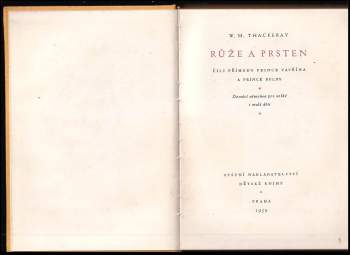 William Makepeace Thackeray: Růže a prsten, čili, Příhody prince Vavřína a prince Buldy