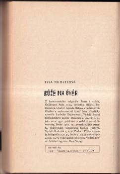 Elsa Triolet: Růže na úvěr